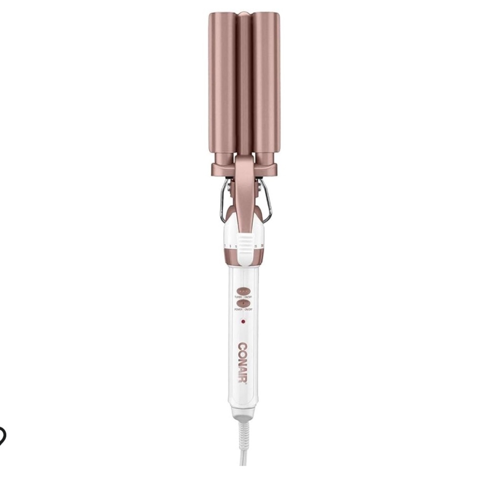 conair | double ceramic triple barrel curl styler waver crimper tool